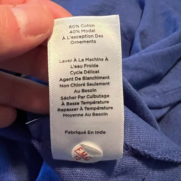 NWT! Talbots blue short sleeve tee - Picture 6 of 9